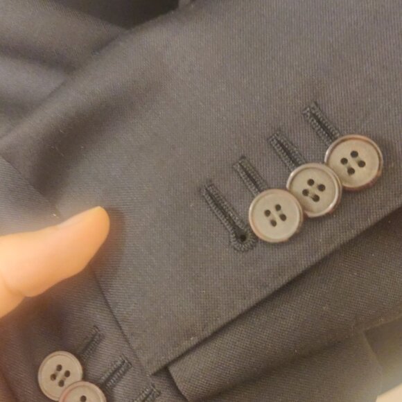 Suitsupply Lazio slim fit 36S 30/32 solid navy tailored working cuffs 100% wool - Picture 5 of 14